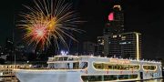New Year Eve Countdown Bangkok 2021 Thailand.Discount promotion cheap price booking to New Year Eve Buffet Bangkok Meridian Alangka Cruise Chao Phraya river