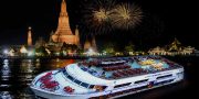 Best place for new year's eve in Bangkok Thailand.new years eve fireworks Bangkok spot to view New Years Eve Bangkok River Cruise White Orchid River Cruise
