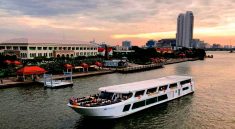 Booking Discount Promotion Price for Chao Phraya Sunset River Cruise Meridian Cruise, best Bangkok sunset views by Iconsiam river cruise with buffet, live