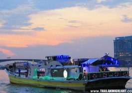 This is Sunset Bangkok best place for travel, great experience Sunset River Cruise Bangkok Yodsiam Boat, Including fruit, Discount Ticket Price Booking Online