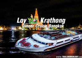 Loy Krathong Festival Bangkok, enjoy to floating the Krathong onboard special dinner cruise Loy Krathong Bangkok White Orchid River Cruise