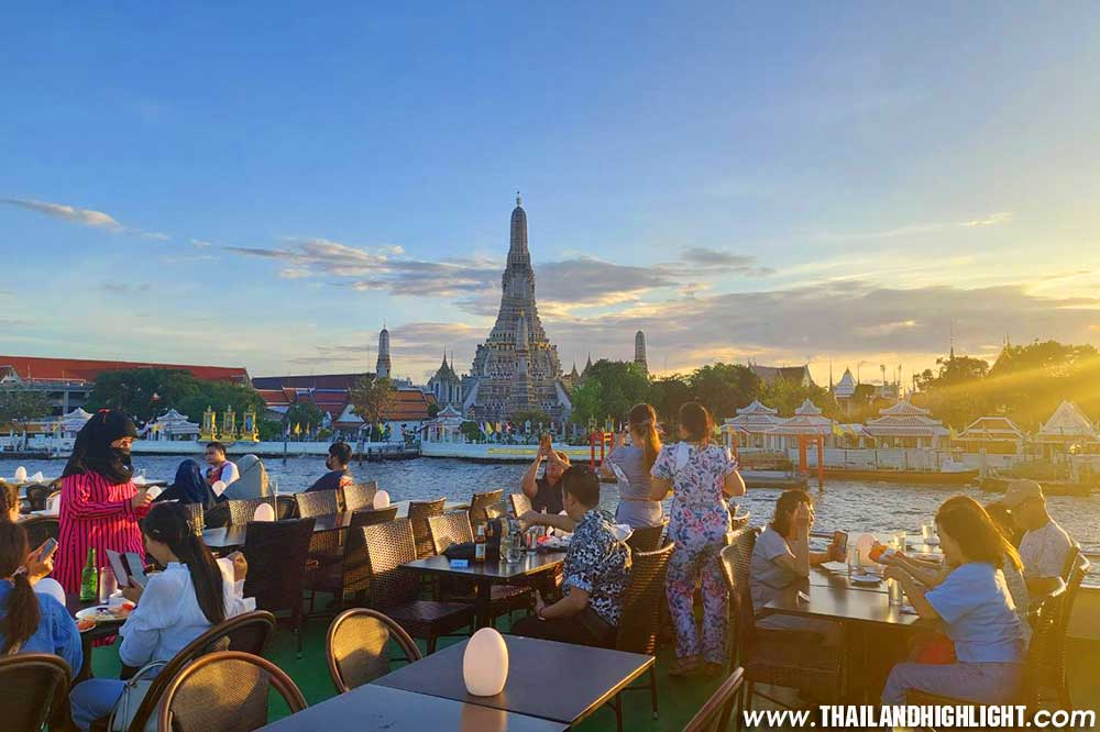 Royal Princess Cruise Bangkok Sunset Dinner Cruise Price 799฿ Offer large rooftop sunset cruise Royal princess cruise Bangkok sunset dinner cruise 799฿ ticket discount promotion cost booking reservation 