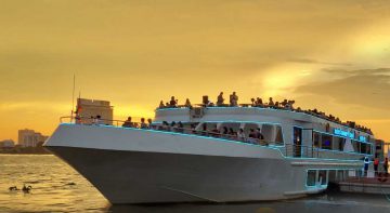 Royal Princess Cruise Bangkok Sunset Dinner Cruise Price 799฿ Offer large rooftop sunset cruise Royal princess cruise Bangkok sunset dinner cruise 799฿ ticket discount promotion cost booking reservation