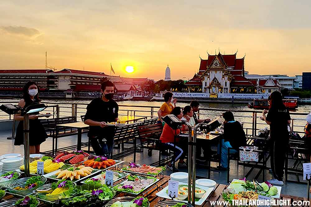 White Orchid River Cruise Sunset Cruise Price 699฿ Discount. Chaophraya river twilight cruise Bangkok ticket discount White Orchid River Cruise sunset cruise price 699฿ discount ticket promotion booking